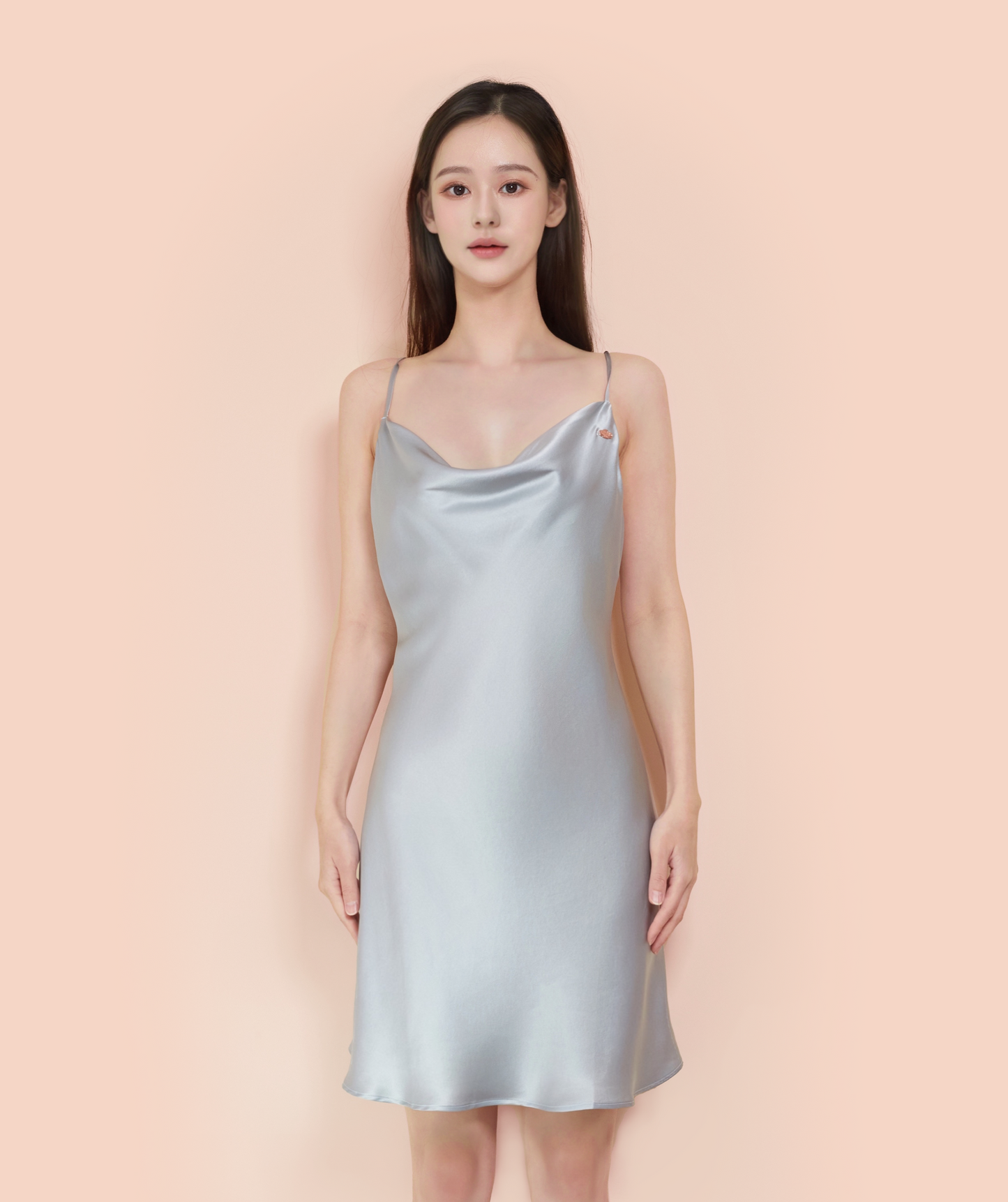 wililivy 100% mulberry silk dress blue